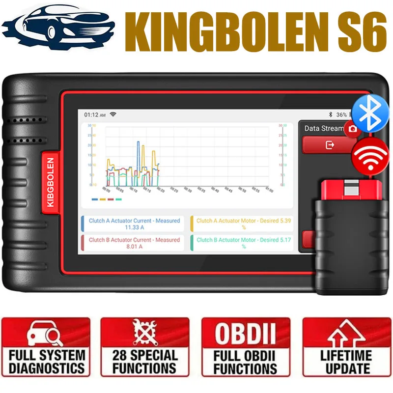 Kingbolen S6 Full Systems Scanner Diagnostico Obd2 28 Reset Test Bidirezionale Scanner Updat Gratuito A Vita Thinkscan Max