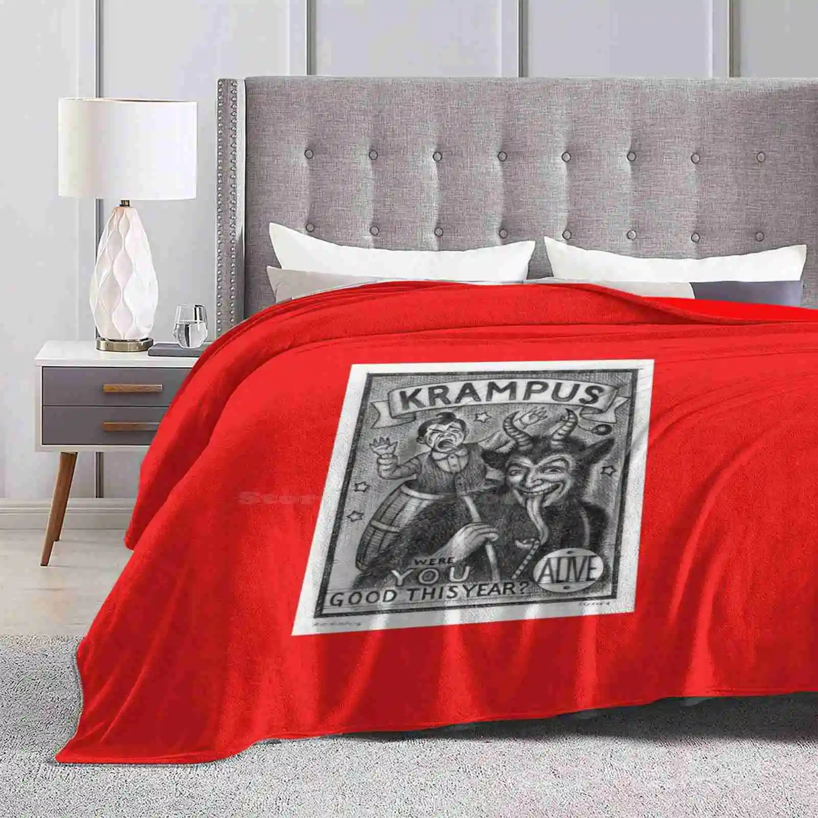 Krampus Tutte Le Taglie Copertina Morbida Coperta Decorazioni Per La Casa Biancheria Da Letto Krampus Christmas Sideshow Circus Devil