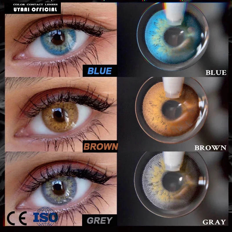 Uyaai 2 Pz/Paia Lenti A Contatto Di Colore Lenti Colorate Lenti Di Colore Di Bellezza Occhi Gli Occhi Lenti Blu Cosmetici Colorati Per Gli Occhi
