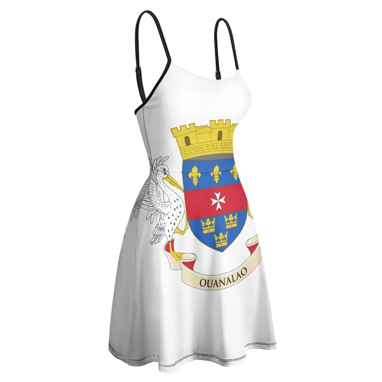 Bandiera Di Saint Barthe'Lemy (Locale) Graphic Sexy Women'S Clothing Women'S Sling Dress Humor Graphic Party The Dress