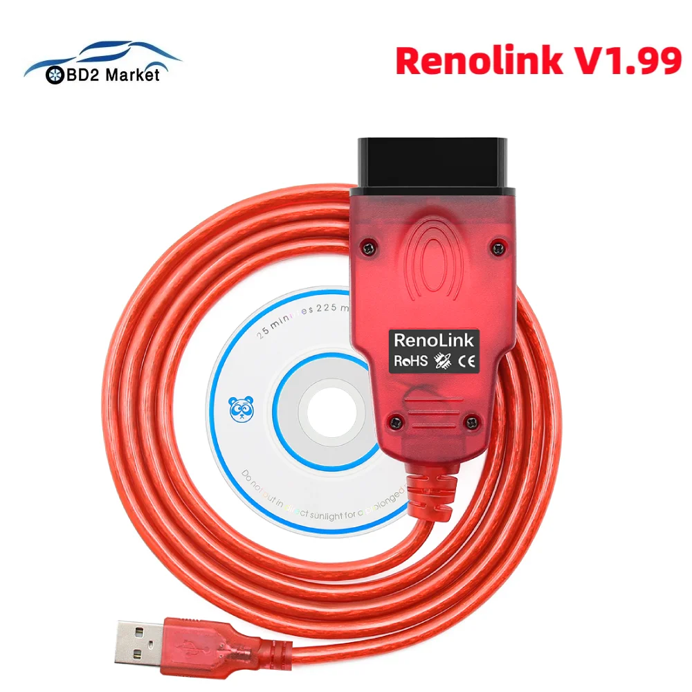 Renolink V1.99 V1.98 Per Renault Obd2 Strumento Di Interfaccia Diagnostica Dacia Ecu Programmer Drives Reset Codifica Chiave Uch Match Dashboard