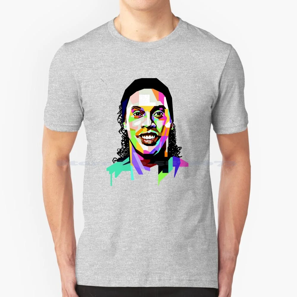 Gaucho T Shirt 100% Cotone Tee Ronaldinho Gaucho Calcio Calcio Brasile Abstract Love Skill Parigi Milano Liga Seria Vacanze