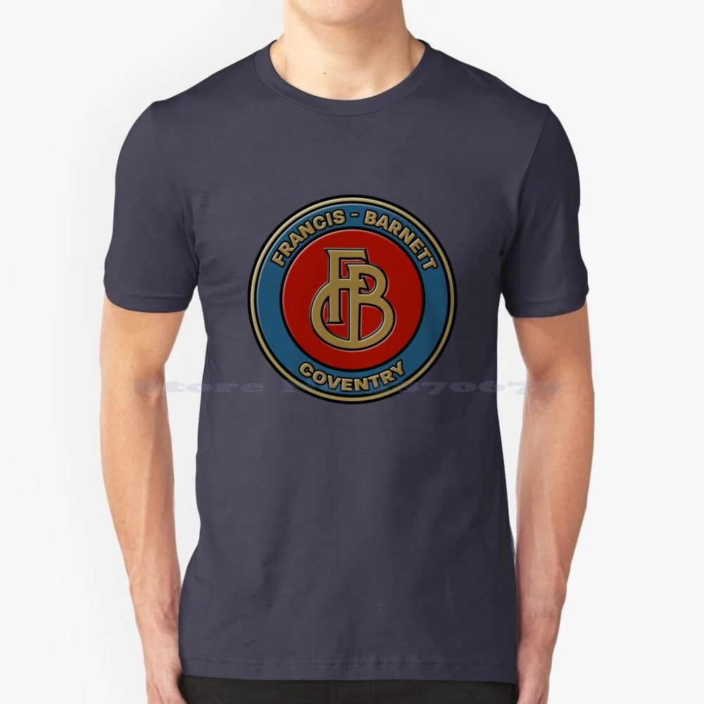 Francis Barett Moto Logo 2 T Shirt 100% Cotone Tee Retro Chopper Classic Moto Matchless Ariel Bultaco Cz Enduro