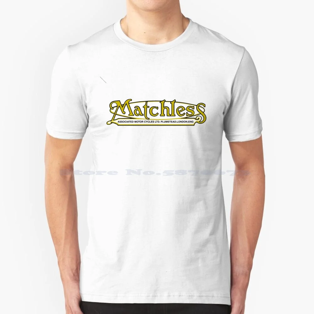 Matchless Moto Too T Shirt 100% Cotone Tee Moto Retro Chopper Classic Moto Matchless Ariel Bultaco Cz Enduro