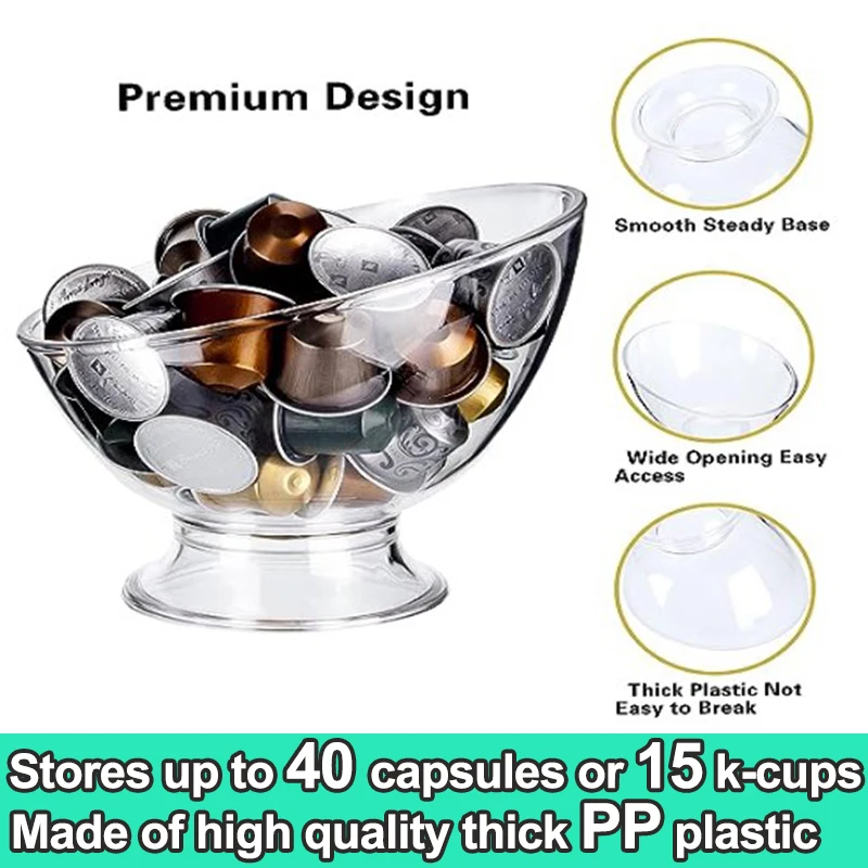 Portacapsule Da Caffè Per Portacapsule Nespresso Trasparente Per K Cup Bar Stoccaggio Da Tavolo Creatività Caffettiera Insalatiera