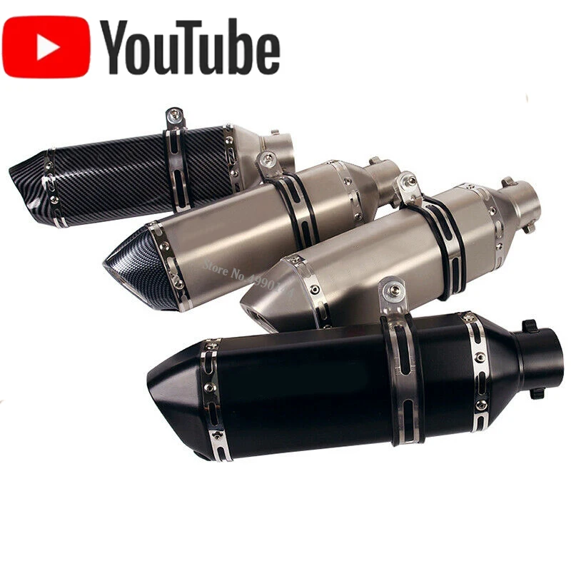 Titanium Fake Carbon Fiber Universal Motorcycle Exhaust Pipe Muffler Db Killer Escape Moto Duke 200 390 690 Atv Tnt300 Tnt600
