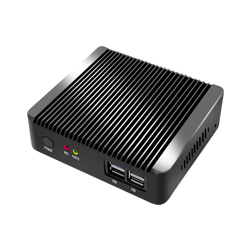 Mini Host Thin Client Quad Core J1900 Micro Computer Di Controllo Industriale Con Doppie Porte Di Rete E Doppie Porte Seriali