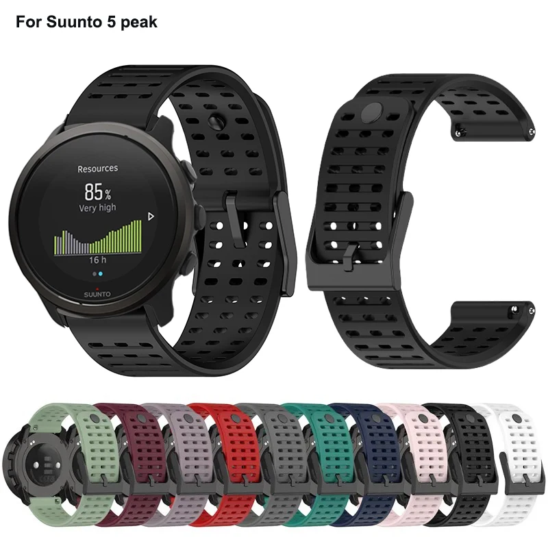 Cinturino In Silicone Stile Originale Per Suunto 5 Peak/Suunto 9 Peak Pro/Suunto 9 Peak Replaccement Band Strap 22Mm Running Escursionismo