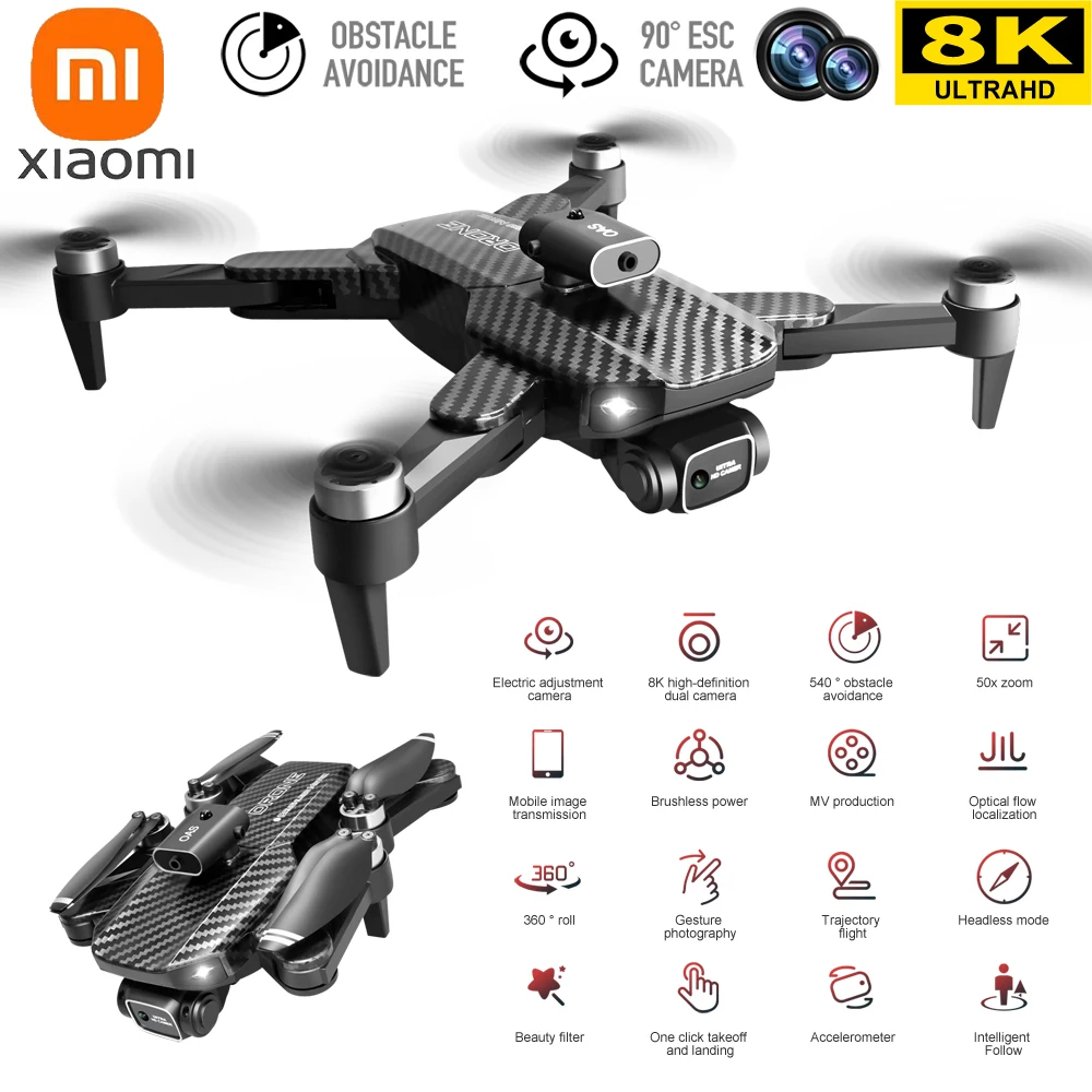 Xiaomi V162 8K Quadricottero Telecomandato Professionale Con Fotocamera Droni Aereo Giocattolo Aereo Dron Per Bambini Bambini Elicottero Rc