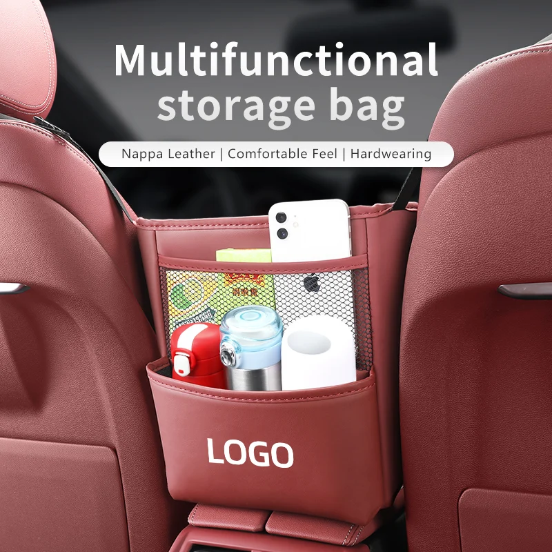 Seggiolino Auto Portaborse Napa Leather Seat Gap Storage Bag Per Mercedes Benz Amg A C E Class W201 W210 W108 W204 W205 W203 W211