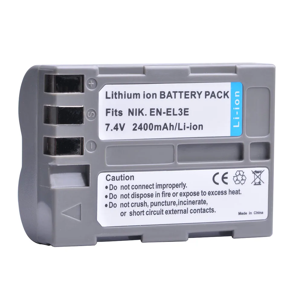 Tectra 1 Pz 2400 Mah En-El3E En El3E Fotocamera Bateria Per Nikon D30 D50 D70 D90 D70S Enel3E En El3E D300
