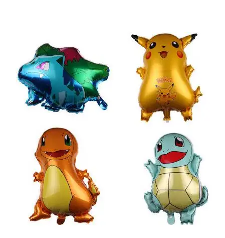 4 Pz/Set Pokemon Balloon Dream Theme Party Decoration Forniture Pikachu Squirtle Bulbasaur Festa Di Compleanno Pocket Balloon Gift