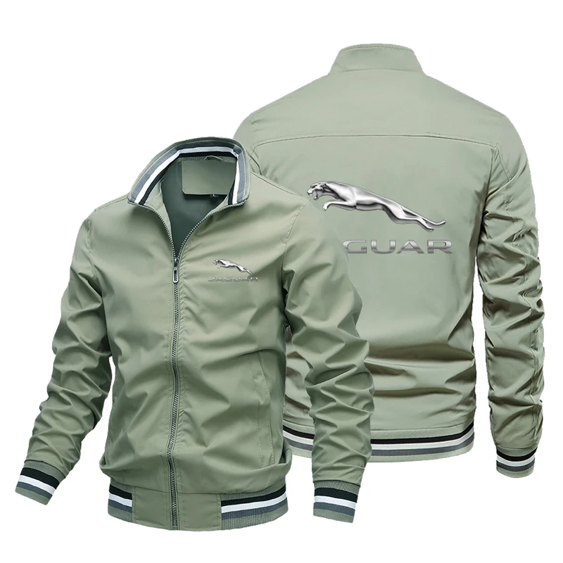 2023 Jaguar Car Logo Summer New Men'S Bomber Jacket Casual Fashion Outdoor Cerniera Ultrasottile Abbigliamento Sportivo Per La Protezione Solare Bempe
