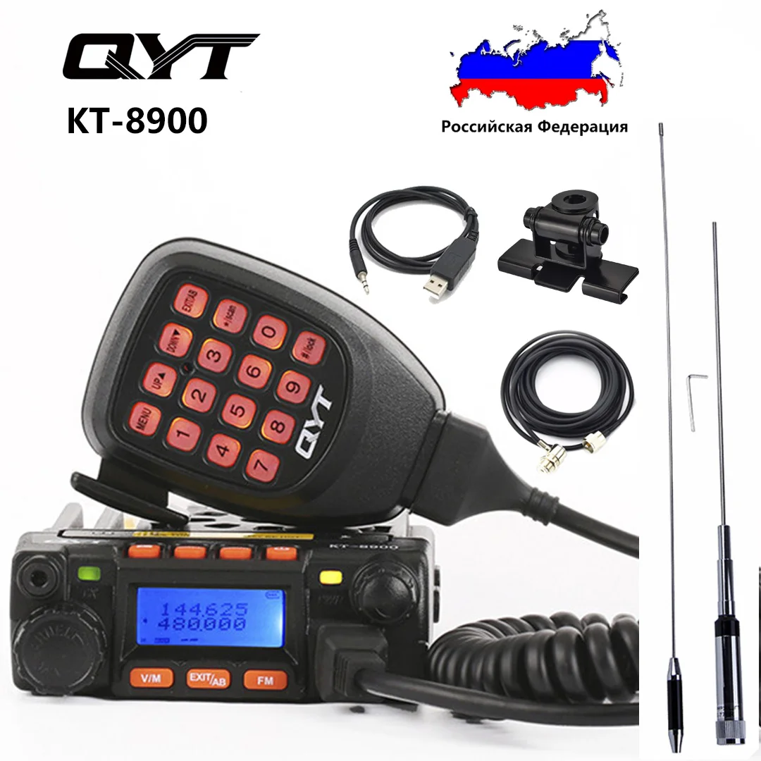 Mini Moblie Radio Qyt Kt-8900 Dual Band 136-174/400-480Mhz Ricetrasmettitore Ad Alta Potenza 25W Walkie Talkie