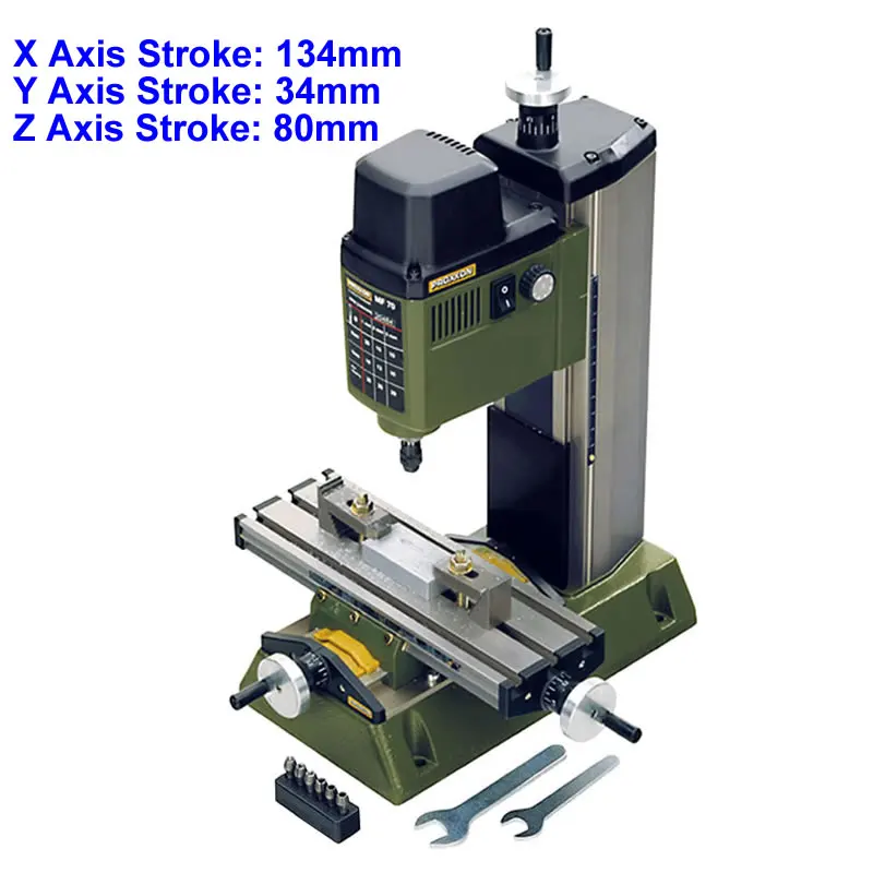 220V 100W Proxxon Mini Fresatrice Mf70 Trapano Da Banco 134*80*46 Tempi Tornio Per La Lavorazione Del Legno 5000-20000Rpm