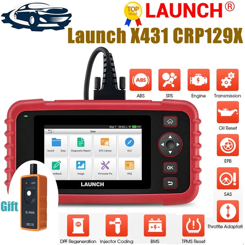 Avvia Crp129X Obd2 Scanner Lettore Di Codici Automatico Strumenti Diagnostici Scanner Automobilistico Tmps Strumento Diagnostico Obd2 Launch Creader12