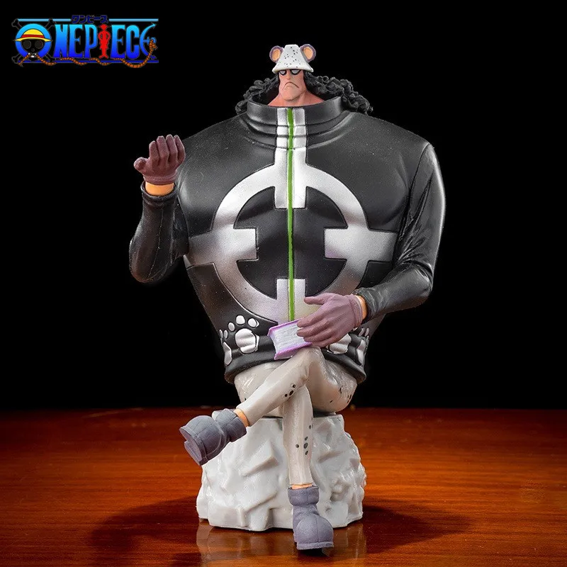 17Cm Anime One Piece Pop Stylist Photo Artist Big Bear Pvc Figure Model Seduto Tyrant Bear Shichibukai Figure Ornaments Model