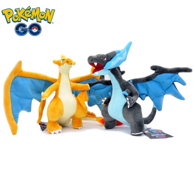 Pokemon Collection 23Cm Large Million Xy Edition Charizard Giallo Blu Charmander Evolution Peluche Regalo Di Natale Per Bambini