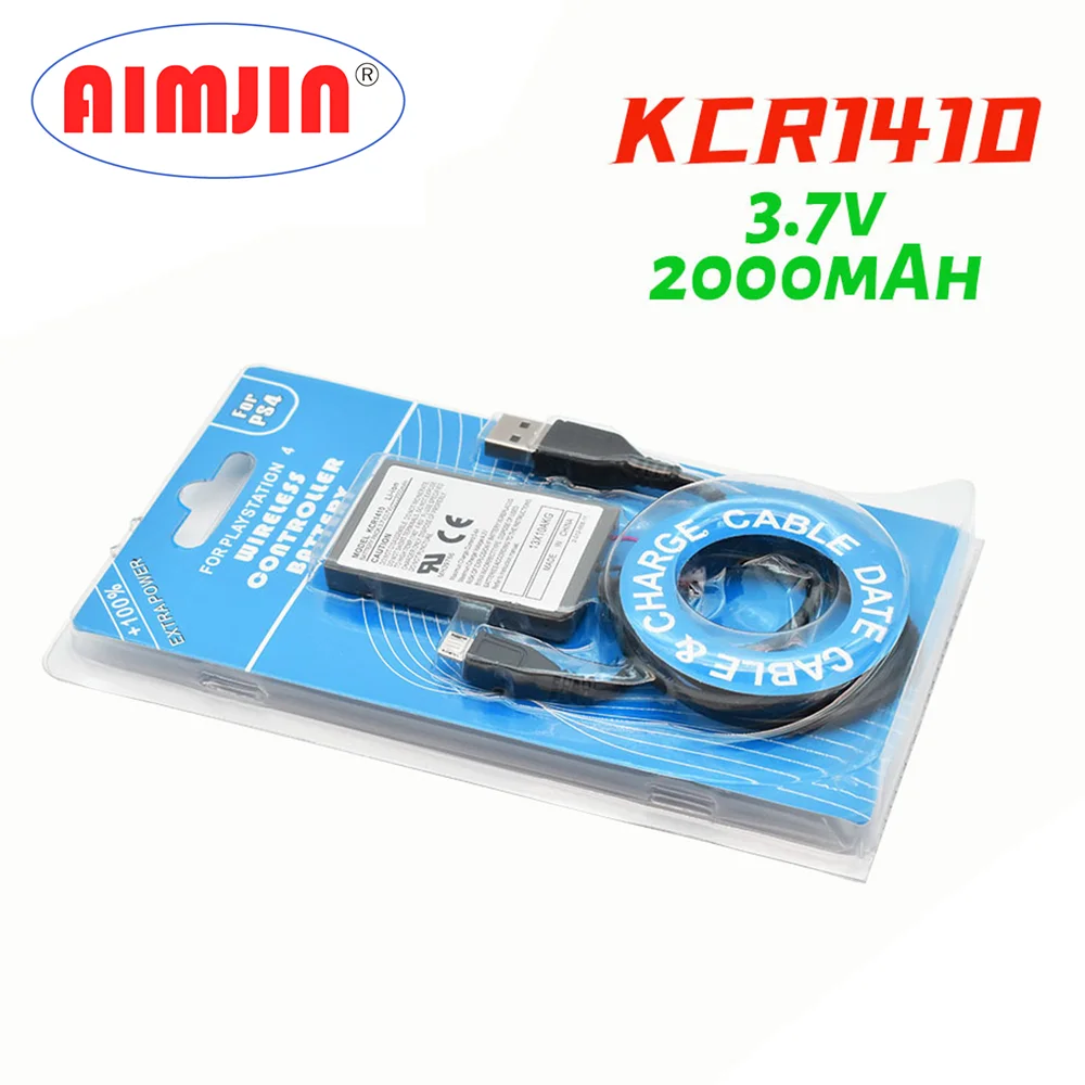 Kcr1410 3.7V 2.0Ah Batteria Per Sony Ps4 Slim Controller Cuh-Zct2E Cuh-Zct2J Cuh-Zct2M Cuh-Zct2U + Caricatore Usb
