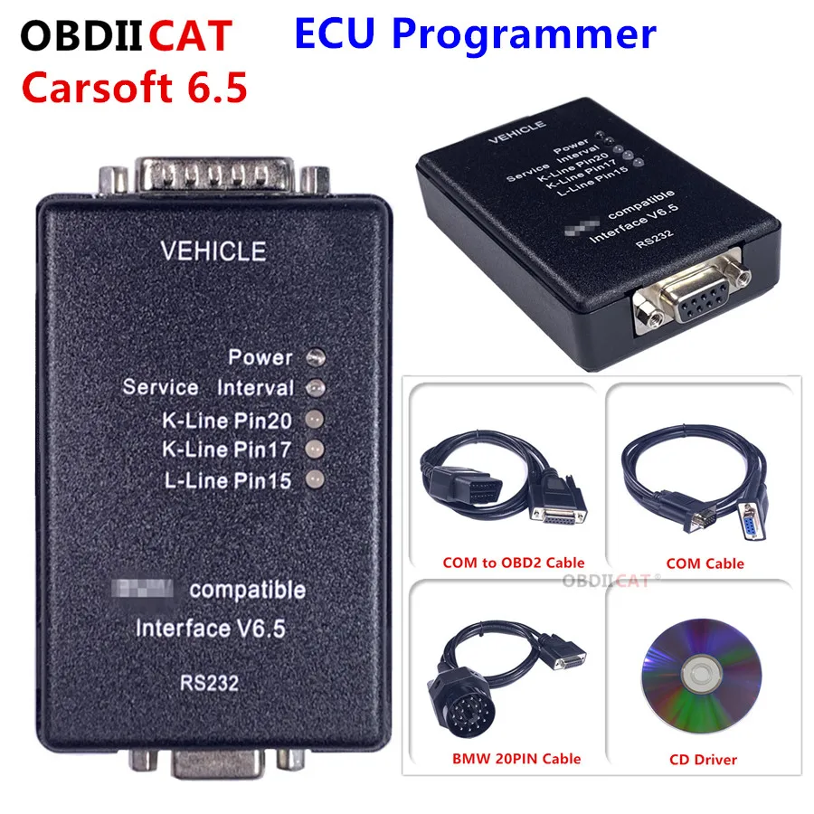 Nuovo Per E30/E36/E46/E34/E39/E53/E32 Carsoft 6.5 Strumento Diagnostico Programmatore Ecu/Mcu Obd2 Scanner Con Interfaccia Pc Rs232