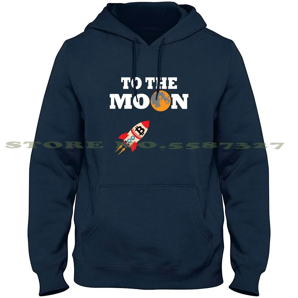 Bitcoin Btc - Digital Crypto Money - To The Moon Felpa Con Cappuccio A Maniche Lunghe Euro Crypto Currency Burning Money Doller