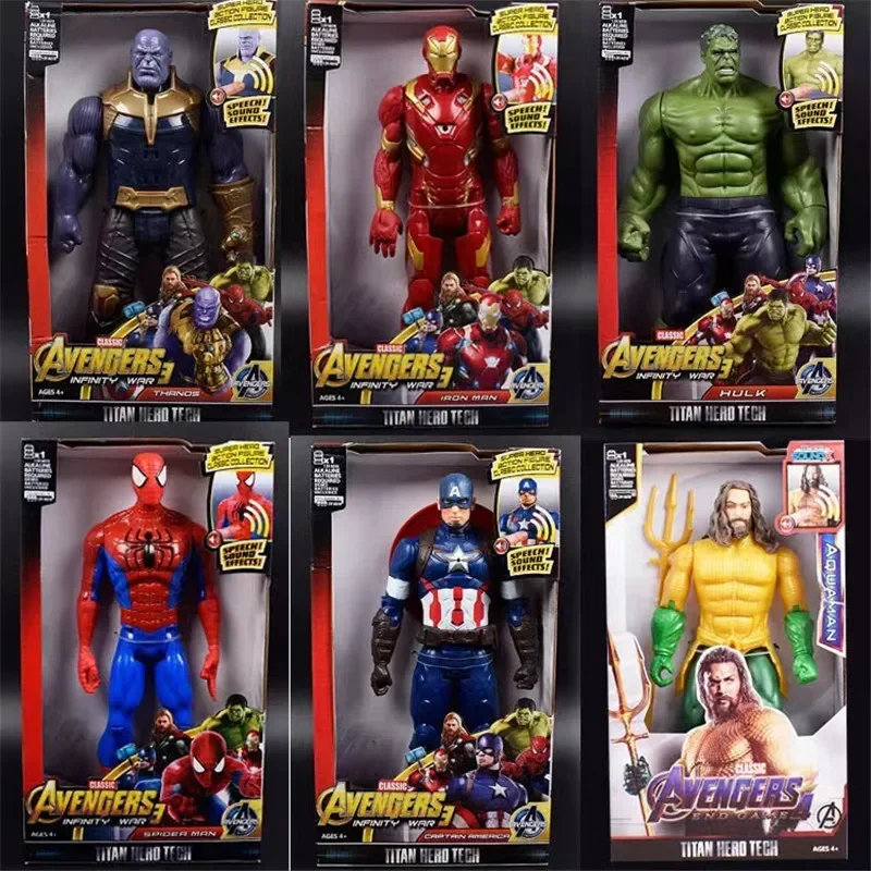 Hot Toys Marvel Super Heroes Avengers Thanos Black Panther Captain America Thor Iron Man Antman Hulkbuster Ornament Toys