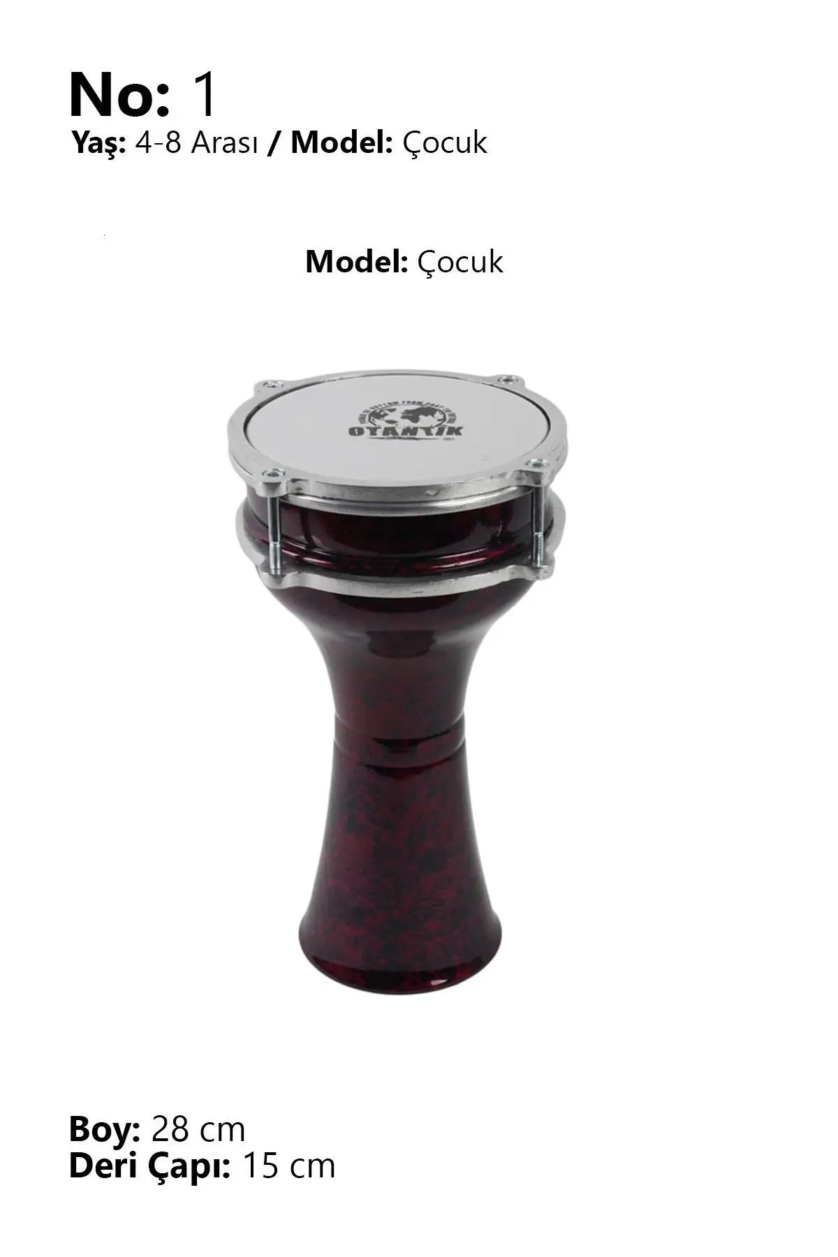 Hazara Numero 1 Nero, Rosso Marled Modello Per Bambini Darbuk, Tamburo A Mano, Dumbek, Doumbek, Drum Darbuka