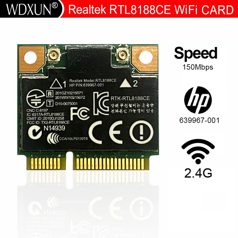 Ssea Per Realtek Wireless Wireless-N Wifi Mini Pci-E Card Per Hp Pavilion 639967-001