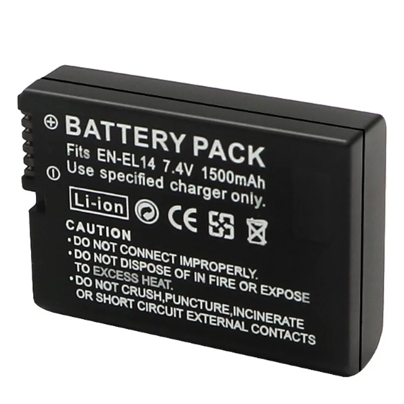 1 Pz En-El14 El14 Batteria Della Fotocamera En-El14 Per Nikon P7000 P7100 P7800 P7700 D3100 D3200 D3300 D3400 D3500 D5600 D5100 D5300