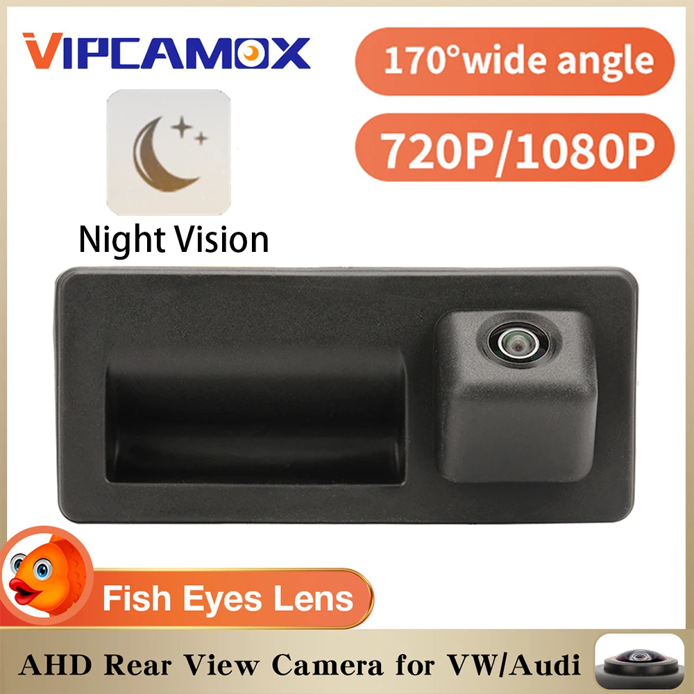 Car Trunk Handle Camera Retrovisione Hd Camera 170 ° 1080P Ahd Veicolo Fisheye Lens Camera Per Vw Passat Golf Polo Jetta Tiguan