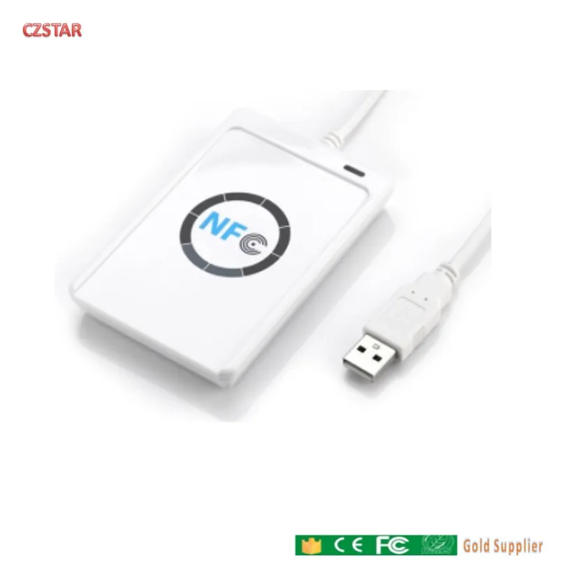 Usb Acr122U-A9 Nfc Reader Writer Duplicator Rfid Smart Card + 5 Pcs Carte Uid Variabile Telecomando + 1 Sdk Cd