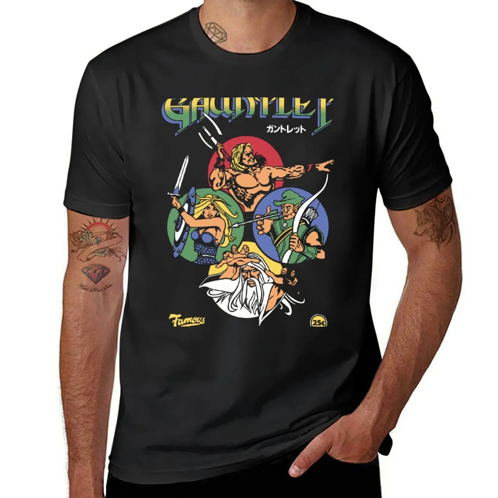 Gauntlet T-Shirt Da Gioco Arcade Vintage Retrò Per Un Ragazzo Moda Coreana Estate Top Nuova Edizione Abbigliamento Uomo