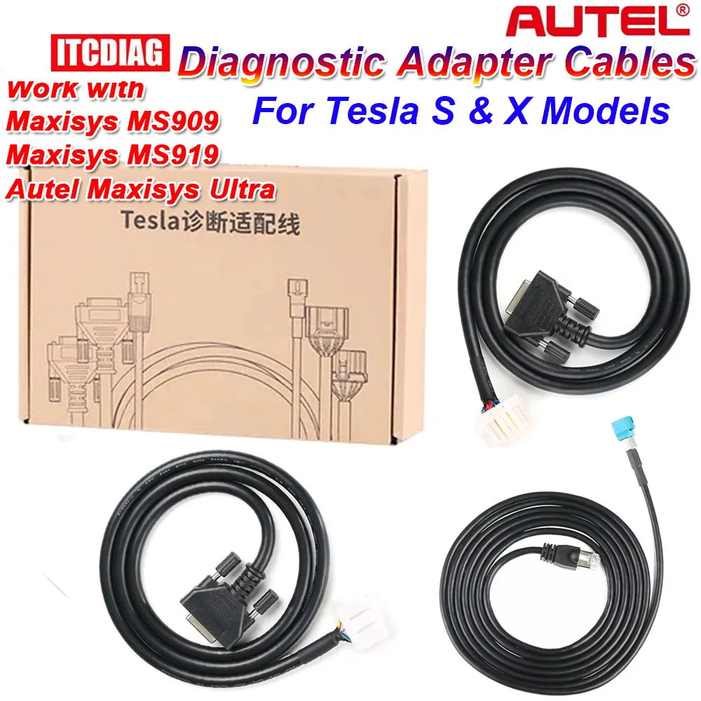 I Cavi Adattatori Diagnostici Autel Teskit Autel Tesla Originali Per I Modelli Tesla S & X Funzionano Con Maxisys Ultra Ms919 Ultra 908S 908S