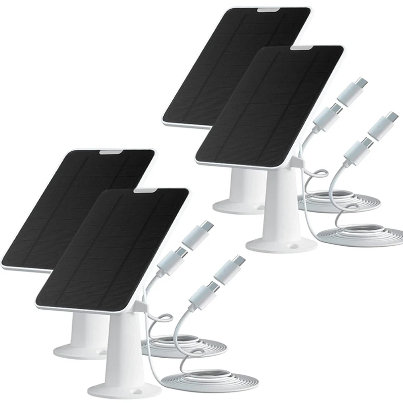 Cavo Micro Usb Per Pannelli Solari Da 4 Pezzi Con Adattatore Di Tipo C Compatibile Con Eufy 2C/2C Pro/E40/E20/2/2 Pro/E Zumimall Reolink Ecc.