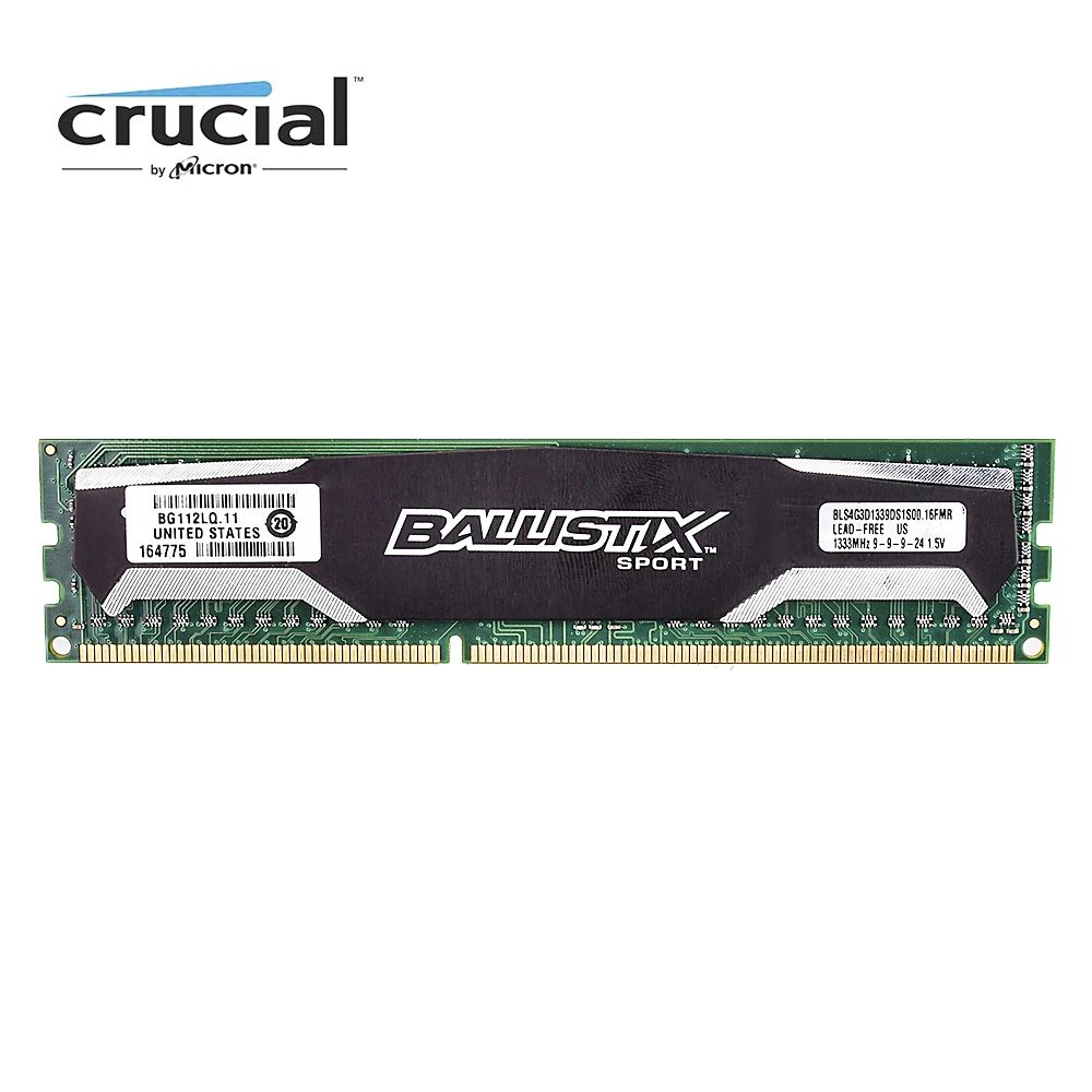 Cruciale Ballistix Sport Ddr3 4Gb 1333Mhz 8G = 2X4Gb Ddr3-1333 Pc3-10600 Cl9 1.5V 240Pin Dimm Desktop Memroy