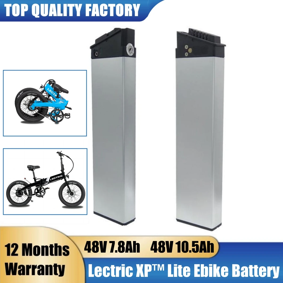 Lectric Xp, Xp™Batteria Di Ricambio Lite Ebike, Batteria Pieghevole Per Bici Elettrica 48V 7.8Ah 10.5Ah, 36V 10.4Ah 15Ah 17.5Ah