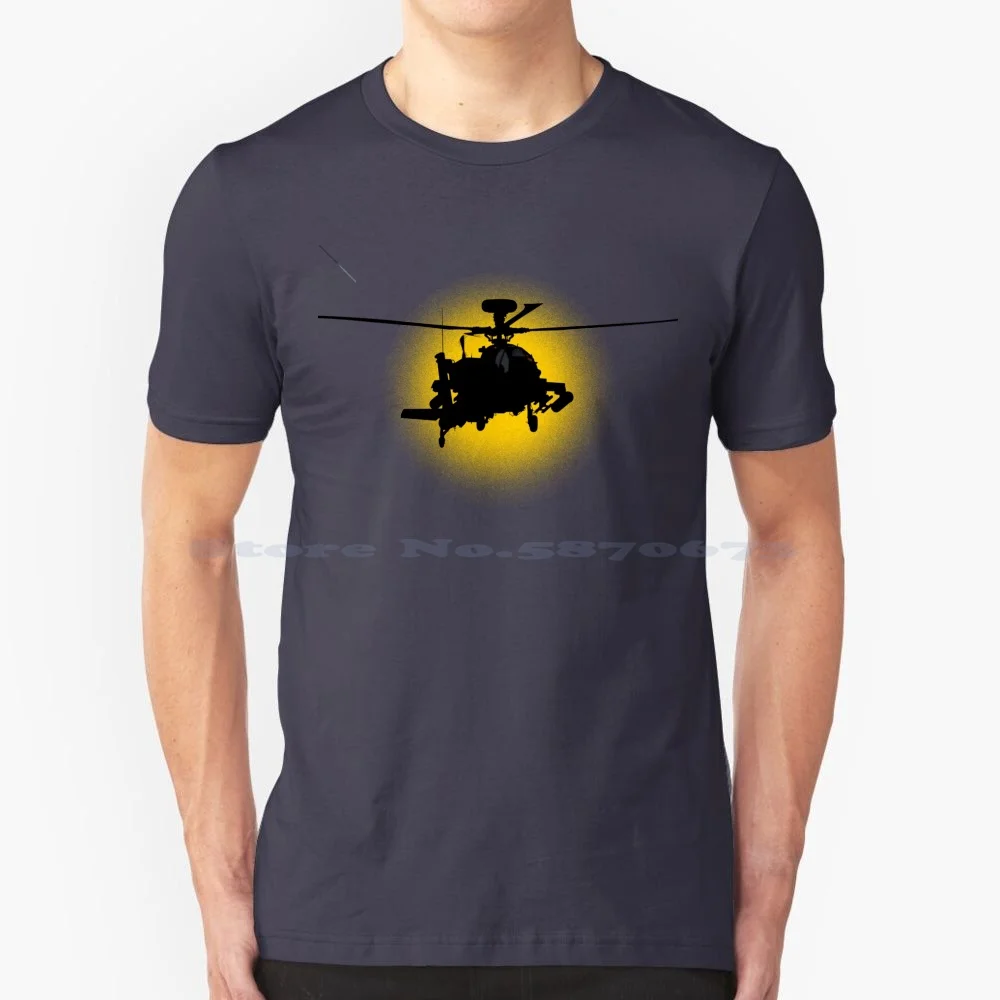 Ah-64 Maglietta Apache Maglietta 100% Cotone? Mig? Owiec Helicoptero Aereo Sibosssr Hélicoptere Helikopteri Army Elicottero Ah 64