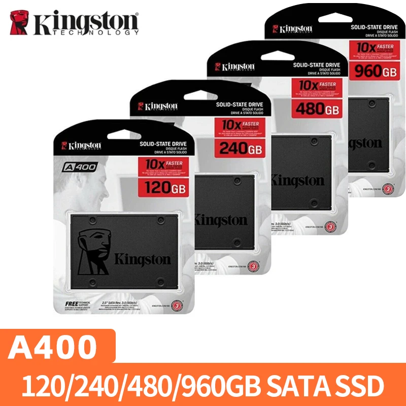 Kingston Ssd Unità A Stato Solido Interna A400 960Gb 480Gb 240Gb 120Gb 2.5 Pollici Ssd Sata Iii Disco Rigido Hdd Per Pc Desktop Portatile