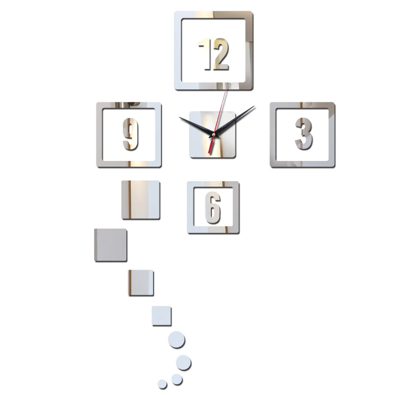 Nuovo Design Orologi Da Parete Fai-Da-Te Set Di Mukti-Piece Orologio Da Parete In Materiale Plastico Decorazione Da Parete Di Moda Orologi Da Parete A