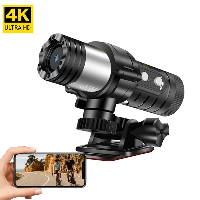 4K Moto Bici Casco Fotocamera Sport All'Aria Aperta Action Cam Car Dvr Wifi Videoregistratore Dash Cam Anti Shake Sport Dv