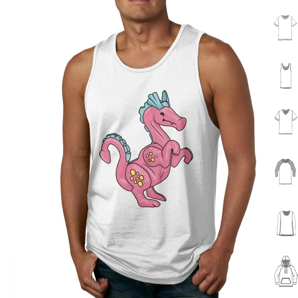 Friendly Pink Little People Dragon Tank Tops Vest Senza Maniche What A Wonderful World Louis Scatto Cute Pink Dragon