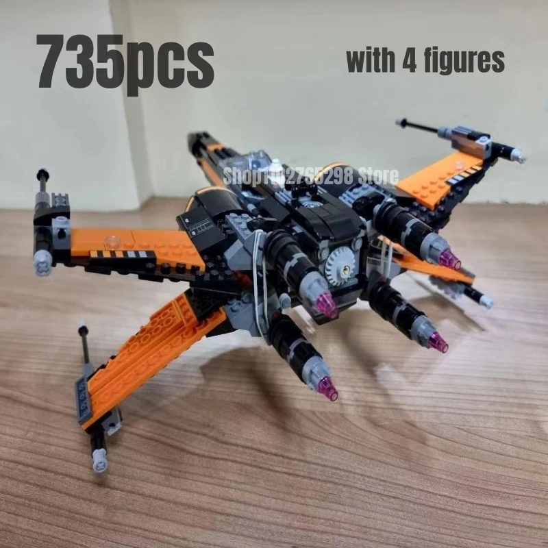 735Pcs Fighter Plane Building Blocks Modello Fit 75102 Giocattoli Per Bambini Regalo Di Natale