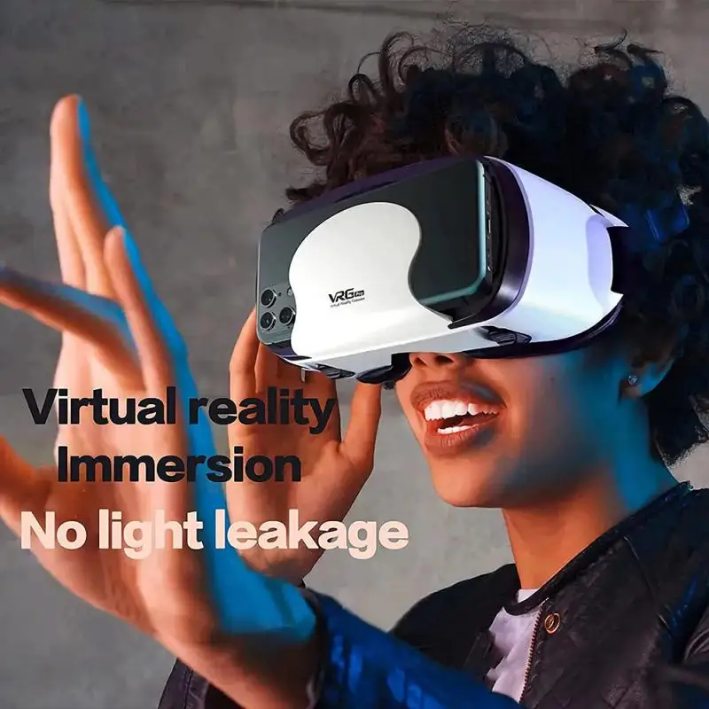 5 ~ 7 Pollici Vrg Pro 3D Vr Occhiali Realtà Virtuale Schermo Intero Visual Wide-Angle Vr Glasses Box Per Occhiali Da Vista Per Smartphone Da 5 A 7 Pol