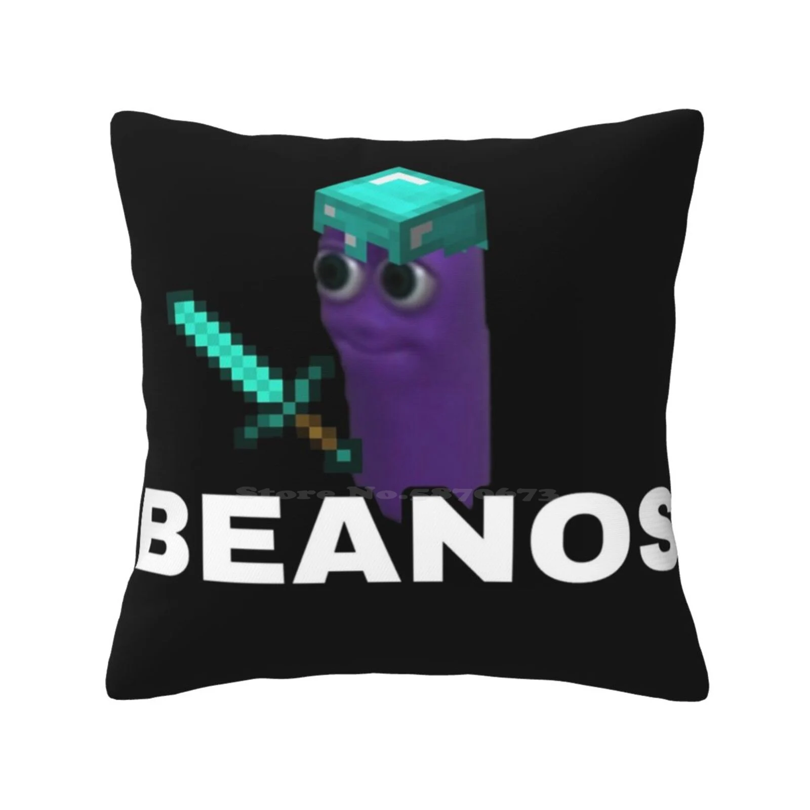 Beanos Fashion Sofa Throw Pillow Cover Federa Memes Funny Purple Beanos