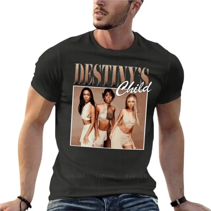 Destinys Bambino Vintage Oversize Magliette Moda Uomo Abbigliamento 100% Cotone Streetwear Plus Size Top Tee