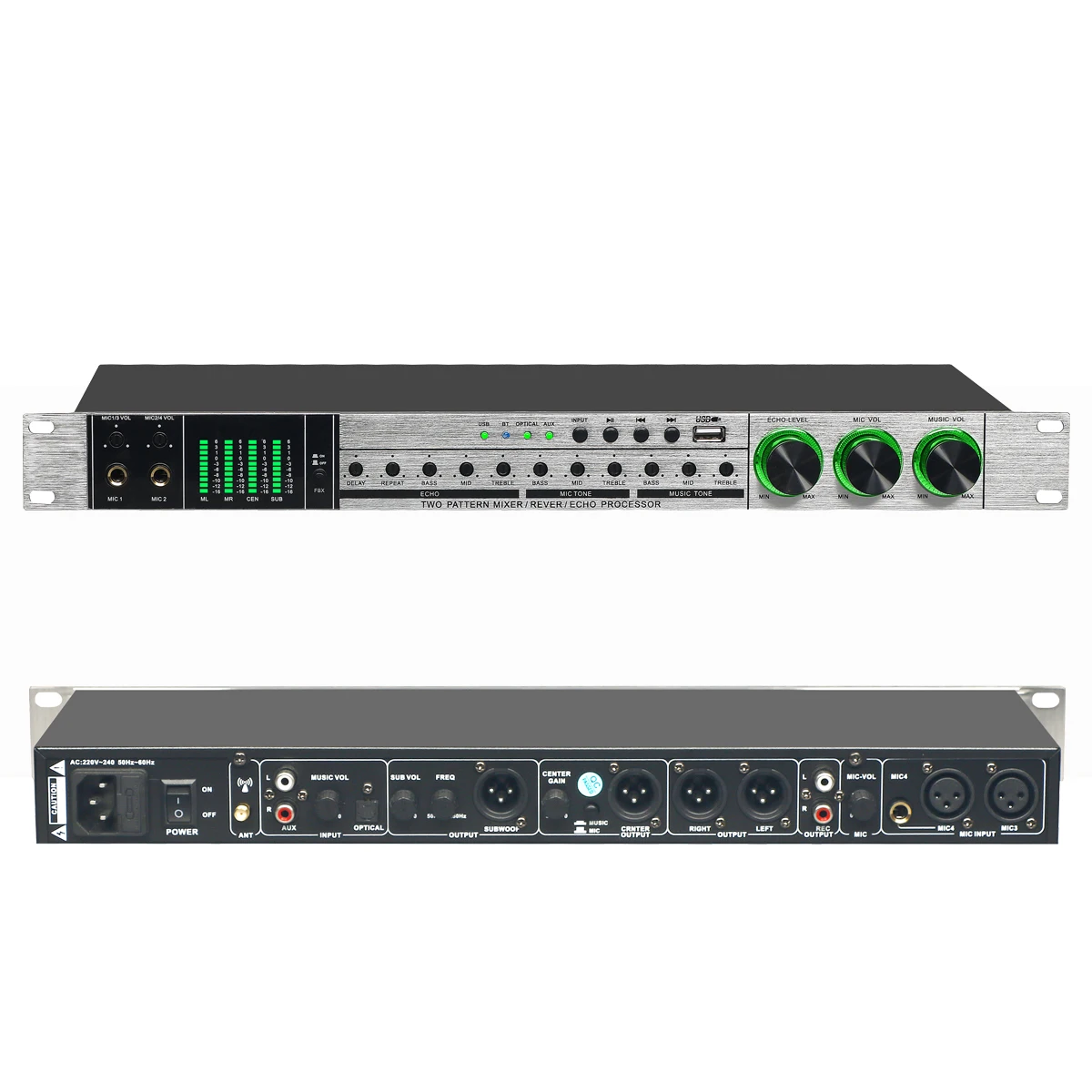 Micwl X8 Digital Dj Ktv Karaoke Player Mixer Reverb Echo Usb Stage Studio Processore Di Effetti Audio