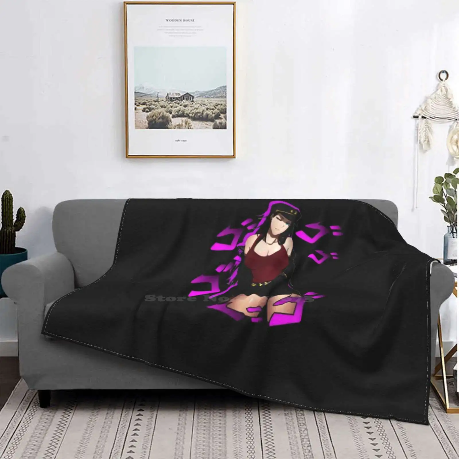 Jojo Girl-Four Seasons Confortevole Warm Soft Throw Coperta Jojo Jojos Bizarre Adventure Anime Dio Manga Adventure Jjba