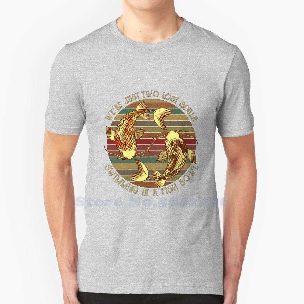 We Pink Just Two Lost Souls Swimming In A Fish Bowl Floyd 100% Cotone T-Shirt Uomo E Donna
