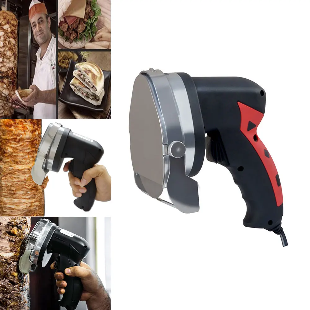 2020 Affettatrice Elettrica Per Kebab Affettatrice Portatile Per Carne Arrosto Affettatrice Shawarma Cutter Gyro Knife 220V 110V Affettatrice Per Carn