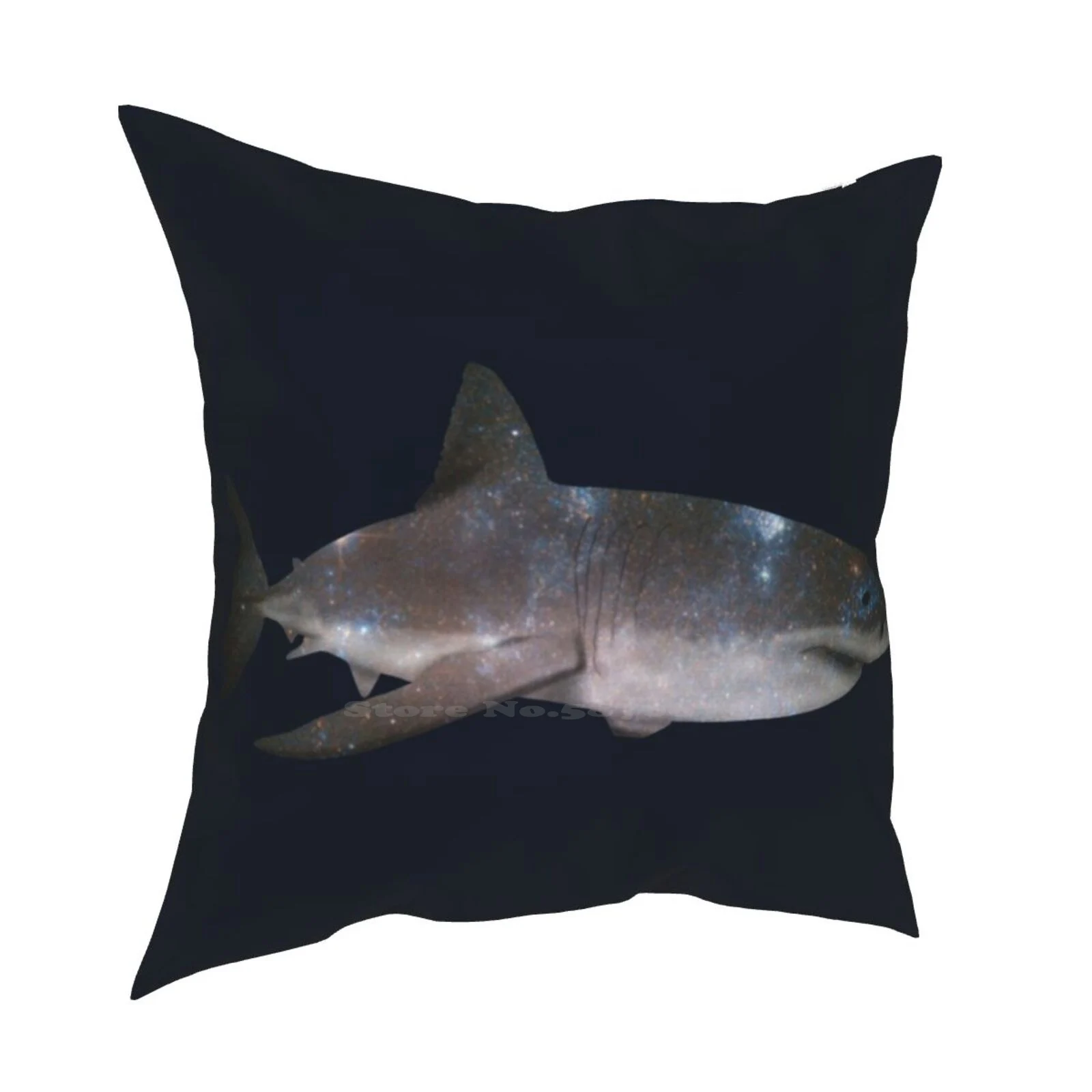 Galaxy Great White Shark Pillows Case Camera Da Letto Decorazione Della Casa Shark Great White Stars Space Galaxy Sealife Sea Life Marine Life
